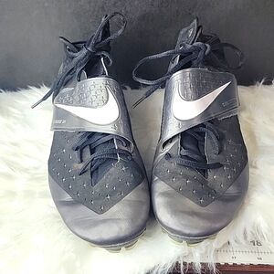 NIKE Calvin Johnson 81 Elite TD Cleat‎ B1/Silver Athletic Shoe Size 14